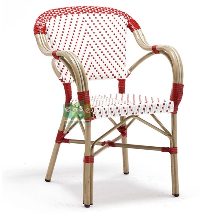 Chaises de salle à manger de patio extérieur, conception en aluminium