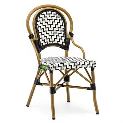 Chaise de salle à manger Bistro 2019, rotin tissé en plastique PE