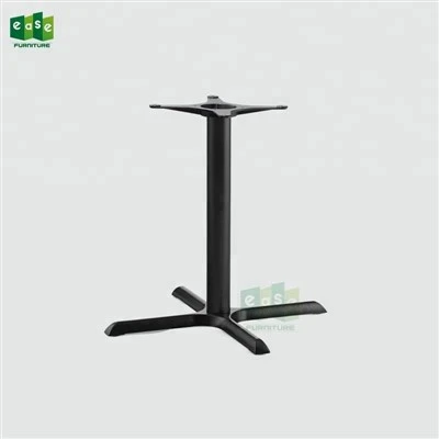 Bases de table d'extérieur en X en fonte noire