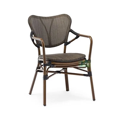 Chaises de salle à manger commerciales en textilène