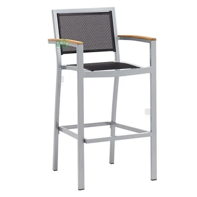 Tabourets de bar extérieurs modernes en textilène en aluminium