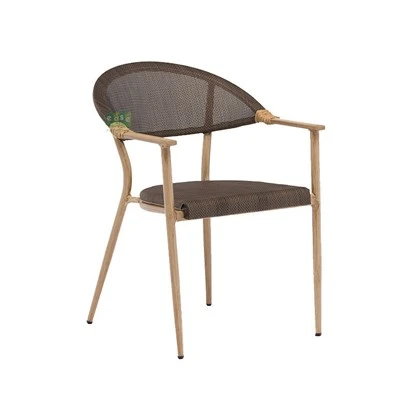 Chaises d'extérieur en textilène pour patio en aluminium
