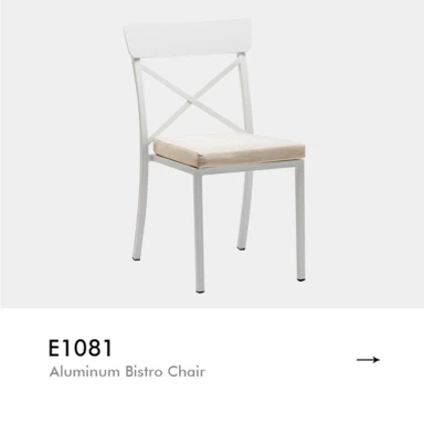 Ensemble de meubles de bistro d'extérieur toutes chaises en aluminium